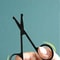 Unisex Stainless Steel Black Round Head Safe Nose Hair Scissors, Precision Grooming Tool for Men Women