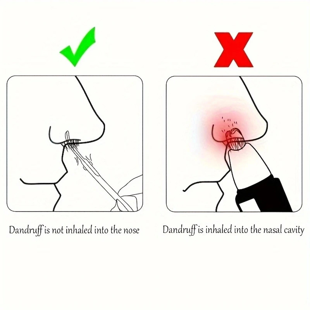 Unisex Stainless Steel Black Round Head Safe Nose Hair Scissors, Precision Grooming Tool for Men Women