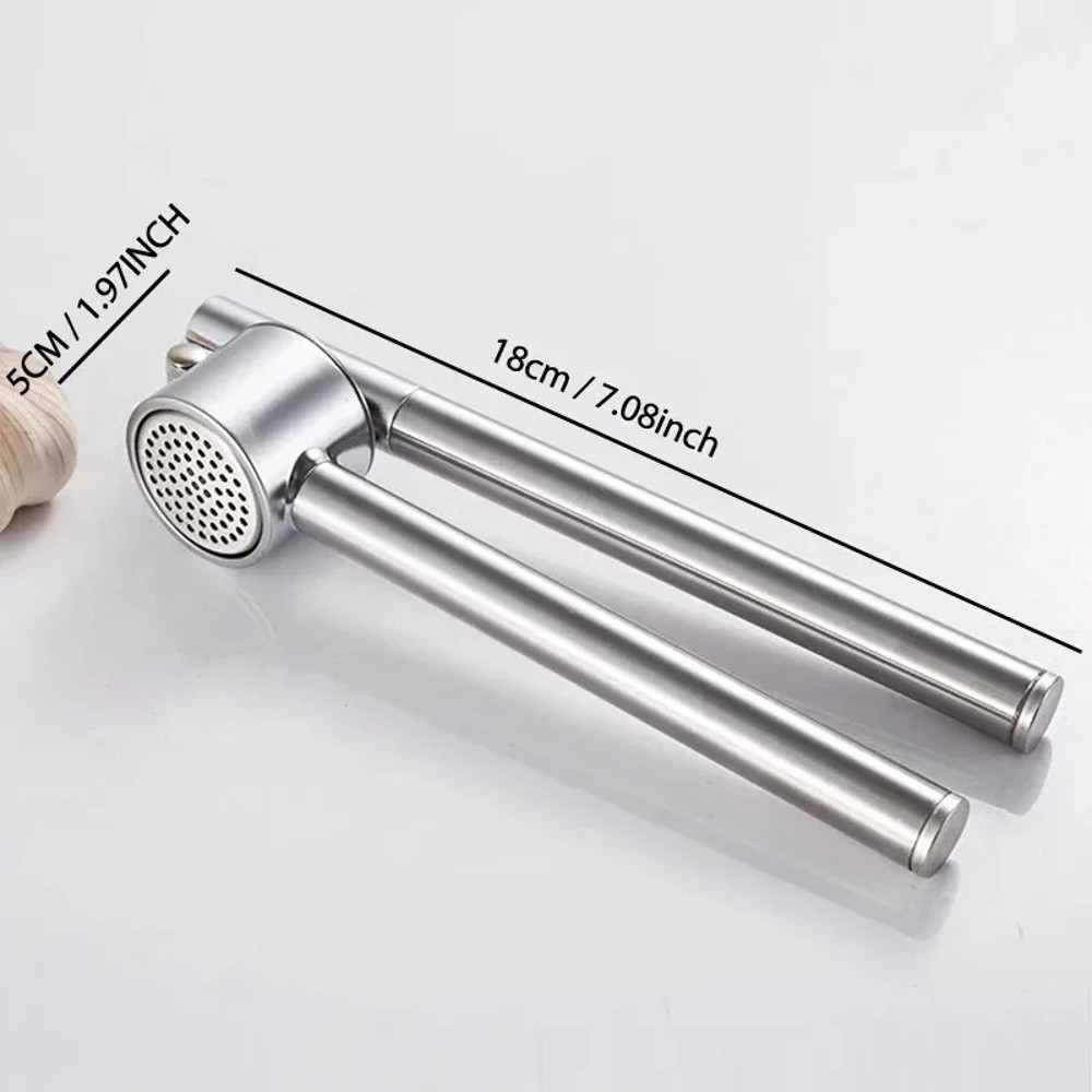 Stainless Steel Garlic Crusher, Garlic Press Mincer for Kitchen, Rust Proof Extended Edition, Kitchen Gadgets