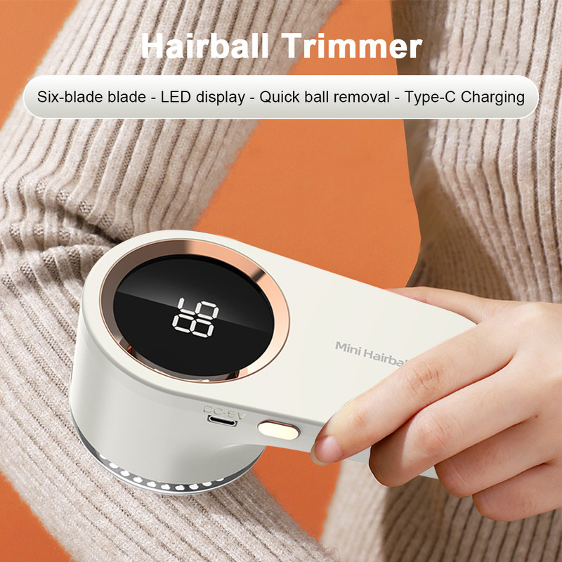 Digital Display Electric Pellet Fluff Remover, Sweater Shaver, USB Rechargeable, Electric Lint Remover, Household