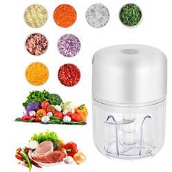 wireless mini food processor, battery-powered veggie chopper, portable electric garlic chopper with sharp blade for cook