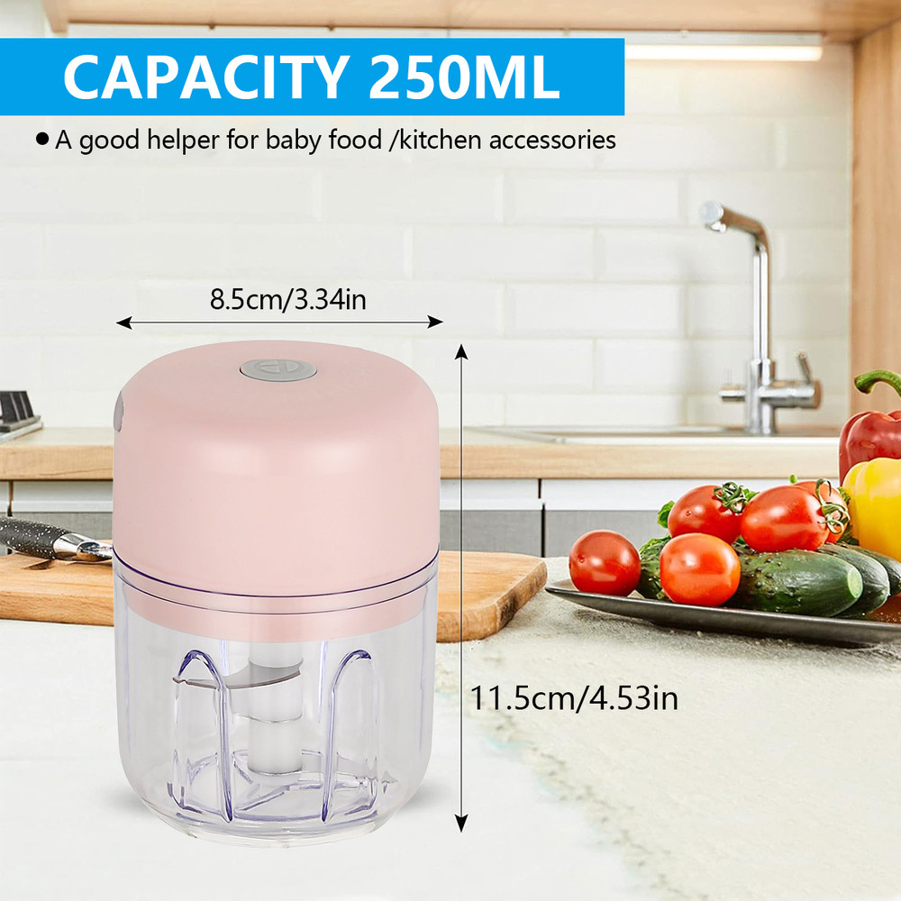 Wireless Mini Food Processor BatteryPowered Veggie Chopper Portable Electric Garlic Chopper With Sh 9