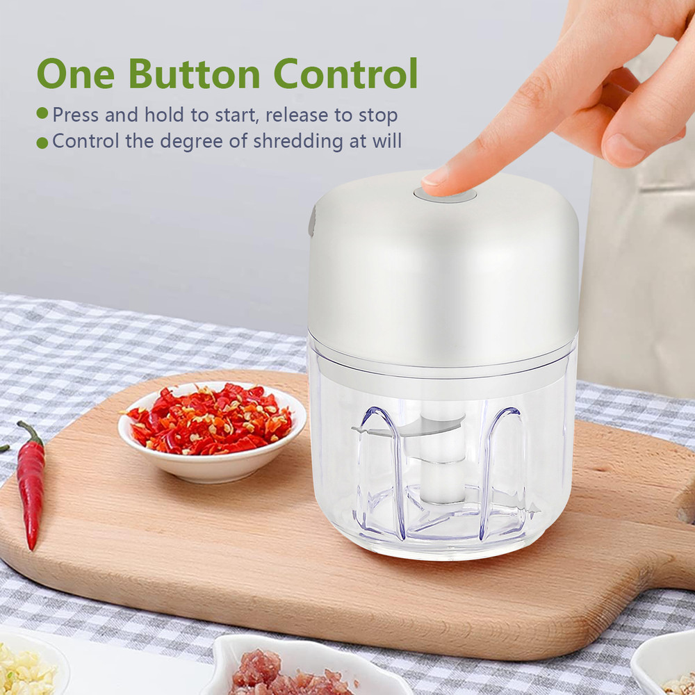 Wireless Mini Food Processor BatteryPowered Veggie Chopper Portable Electric Garlic Chopper With Sh 5