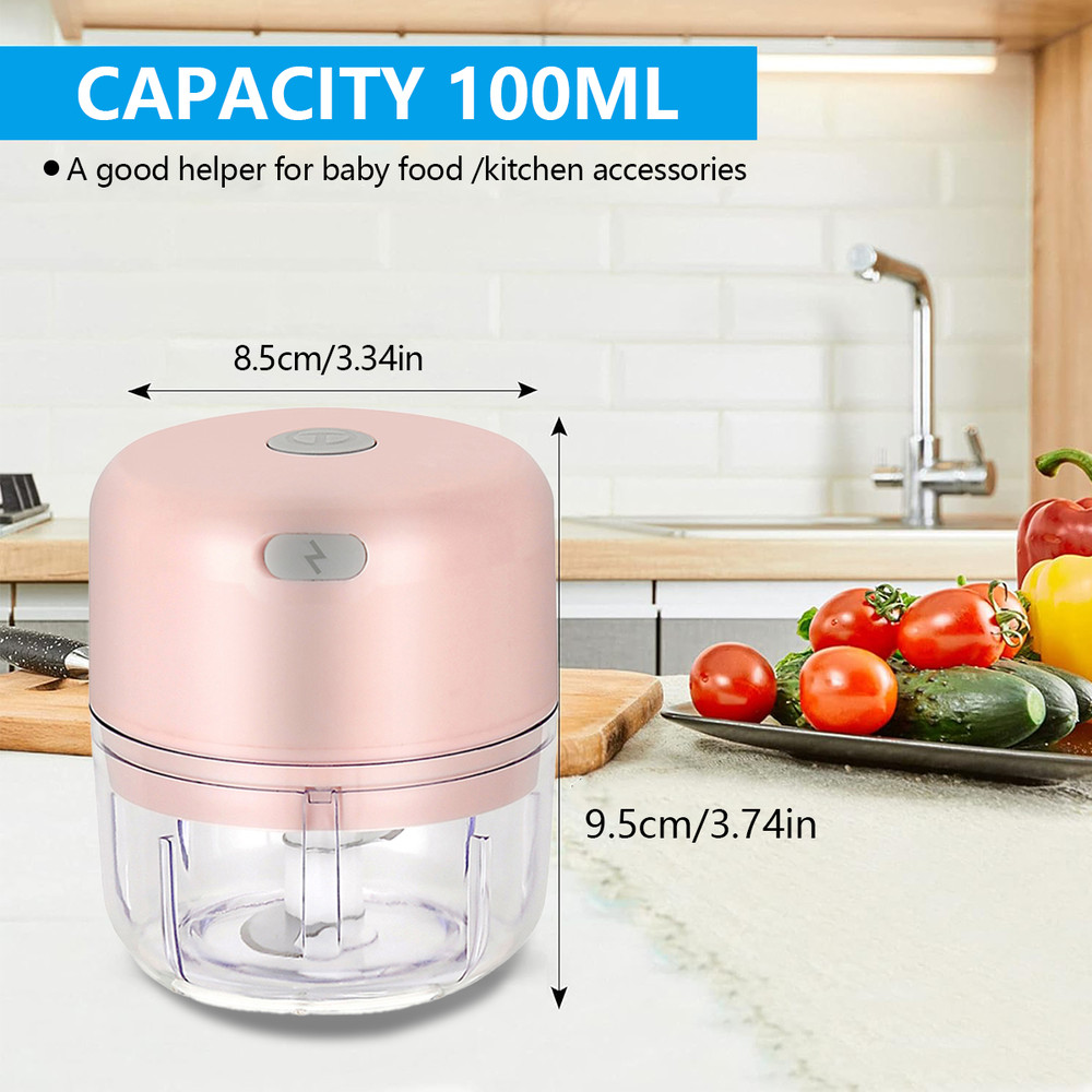 Wireless Mini Food Processor BatteryPowered Veggie Chopper Portable Electric Garlic Chopper With Sh 7