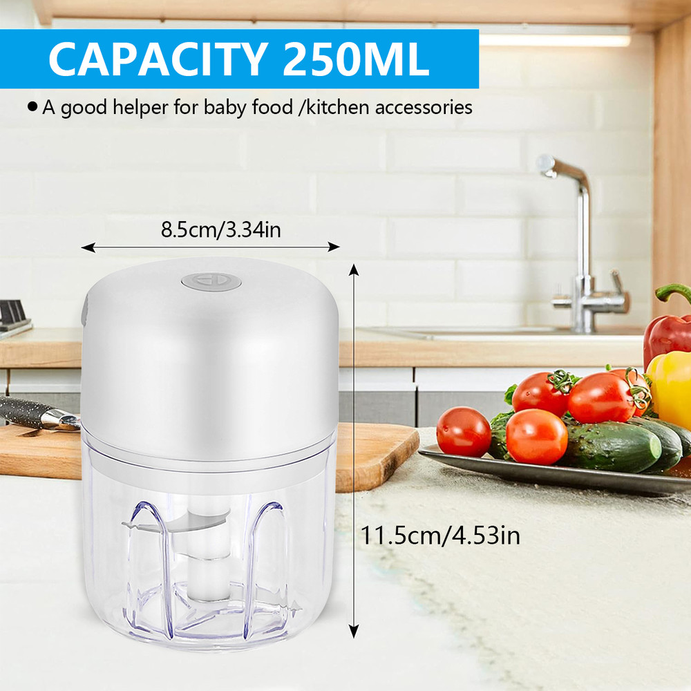 Wireless Mini Food Processor BatteryPowered Veggie Chopper Portable Electric Garlic Chopper With Sh 8