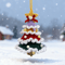 Christmas Tree Festival Knitted Hanging Pendant Car Pendant Home Decor Supplies Party Decor Christm 2