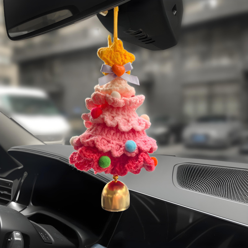 Christmas Tree Festival Knitted Hanging Pendant Car Pendant Home Decor Supplies Party Decor Christm 4