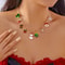 Pendant Necklace For Women New Year Christmas Tree Rhinestone Snowflake Santa Claus Bell Clavicle C 3