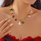 Pendant Necklace For Women New Year Christmas Tree Rhinestone Snowflake Santa Claus Bell Clavicle C 9