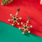 Crystal Zircon Pearl Earrings, Christmas Snowflake Stud, Dangle Piercing Jewelry for Women, Holiday Party Gifts for Girl