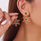 Crystal Zircon Pearl Earrings, Christmas Snowflake Stud, Dangle Piercing Jewelry for Women, Holiday Party Gifts for Girl