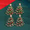 Creative Jewelry, Christmas Colored Zircon, Women's Simple and Fashionable Earrings, Holiday Gift