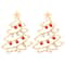 Creative Jewelry, Christmas Colored Zircon, Women's Simple and Fashionable Earrings, Holiday Gift