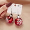 Christmas Snowflake Star Ball Shaped Bulb Earrings Hook For Women Ear Dangle Drop Xmas Fashion Party Jewelry Gift
