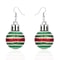 Christmas Snowflake Star Ball Shaped Bulb Earrings Hook For Women Ear Dangle Drop Xmas Fashion Party Jewelry Gift