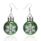 Christmas Snowflake Star Ball Shaped Bulb Earrings Hook For Women Ear Dangle Drop Xmas Fashion Party Jewelry Gift