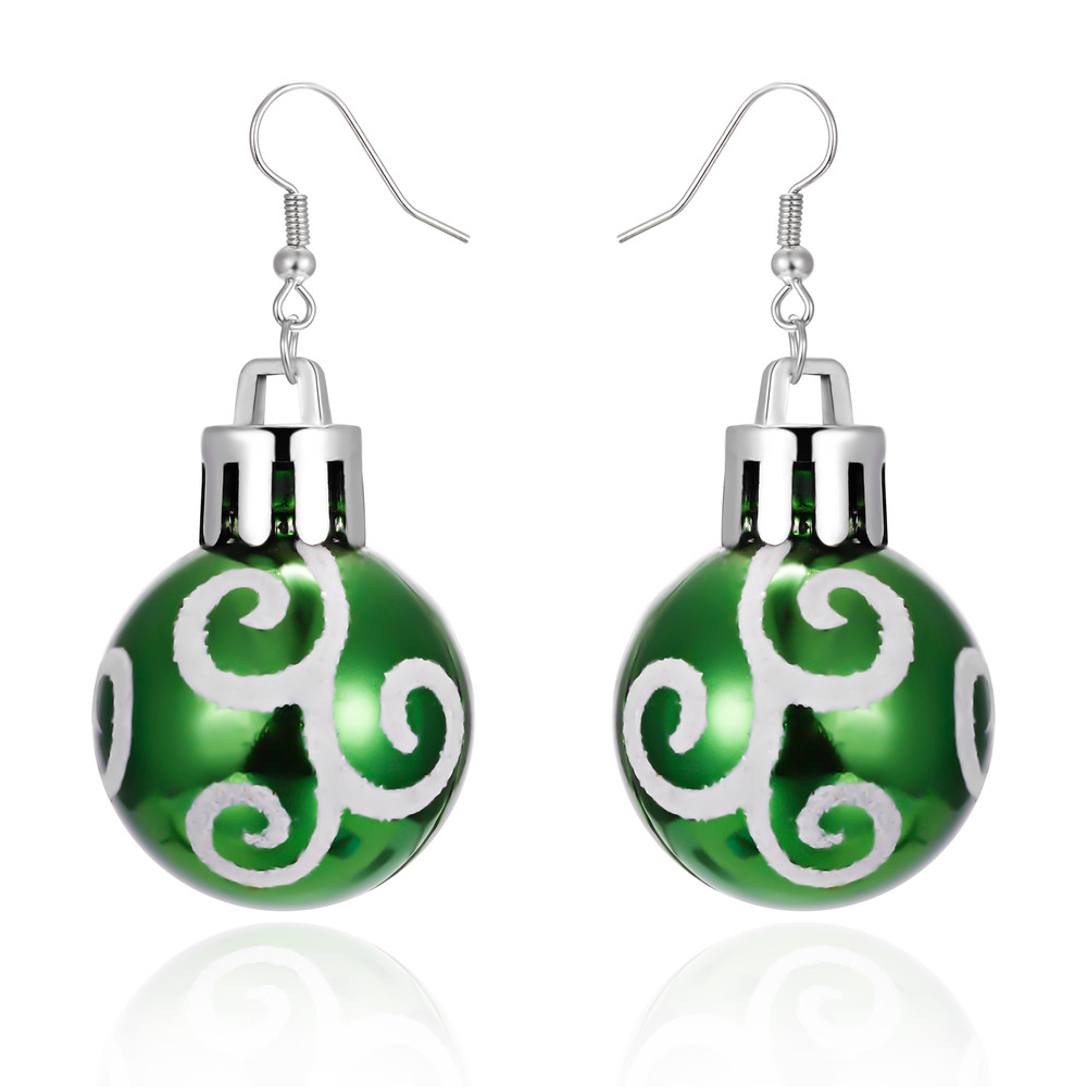 Christmas Snowflake Star Ball Shaped Bulb Earrings Hook For Women Ear Dangle Drop Xmas Fashion Party Jewelry Gift