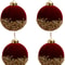 Red Christmas Balls Ornaments Red Glitter Sequin Velvet Christmas Tree Hanging Balls for Home Wedding Party Decor