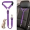 Adjustable Dogs Harness Collar, Solid Color Two in One Pet Car Seat Belt, Backseat Safety Belt, Nylon Lead Leash, Pet