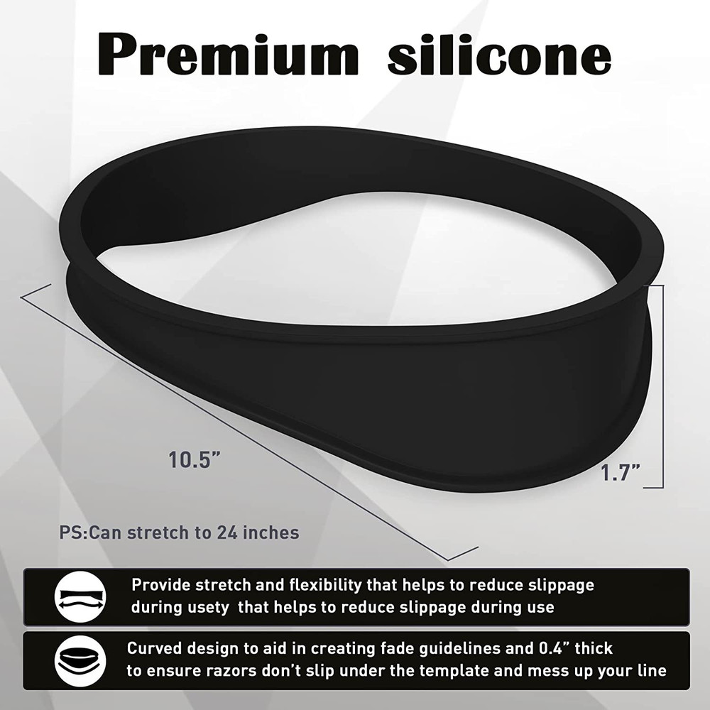Silicone Neckline Shaving Template, DIY Home Haircuts Curved Headband, Hair Styling Tool and Cutting Guide