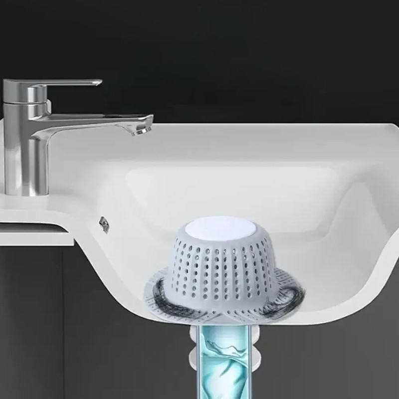 Collapsible Drain Protector, New Bathtub Drain Hair Catcher, Shower Bathtub Tub Bathroom Sink Pop Up and Regular Drain