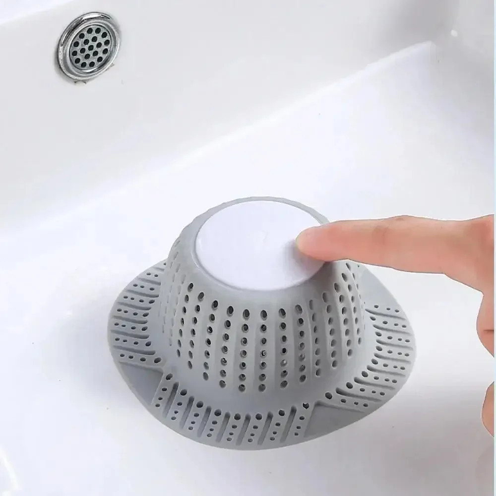 Collapsible Drain Protector, New Bathtub Drain Hair Catcher, Shower Bathtub Tub Bathroom Sink Pop Up and Regular Drain