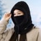 Hood Thermal Winter Balaclava, Soft Solid Color Cycling Cap, Keep Warm Ski Mask Hat Women