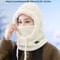 Hood Thermal Winter Balaclava, Soft Solid Color Cycling Cap, Keep Warm Ski Mask Hat Women