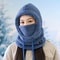 Hood Thermal Winter Balaclava, Soft Solid Color Cycling Cap, Keep Warm Ski Mask Hat Women