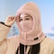Hood Thermal Winter Balaclava, Soft Solid Color Cycling Cap, Keep Warm Ski Mask Hat Women