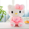 Heart Hugging Pink Kitty Cat Cartoon, Sanrio Hello Kitty Plus Doll Toy, Animal Plush Pacify Toys for Baby Decoration Bed