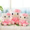 Heart Hugging Pink Kitty Cat Cartoon, Sanrio Hello Kitty Plus Doll Toy, Animal Plush Pacify Toys for Baby Decoration Bed