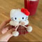 Hello Kitty Bag Decoration Pendant Kawaii Plaid Coat Hello Kitty Keychain Perfect Holiday Gift 1