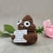 Creative Plush Desktop Decoration Mini Handmade Crocheted Gift Emotional Support Positive Card Orna 3