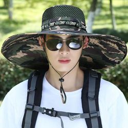 maximum protection mesh fisherman hat hiking, breathable fishing caps sun uv, summer large sun hat men women outdoor