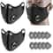 Washable Cardio Sports Mask, Activated Carbon Filter for Riding Mouth Cover, Dustproof Reusable Face Mask