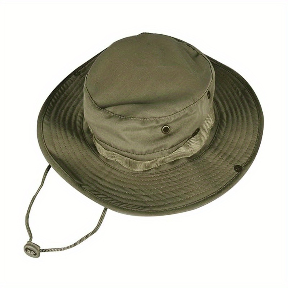Foldable Adjustable Chin Strap Wide Brim Boonie Hat, Unisex Sun Hat for Outdoor Fishing, Superior Hiking Hunting