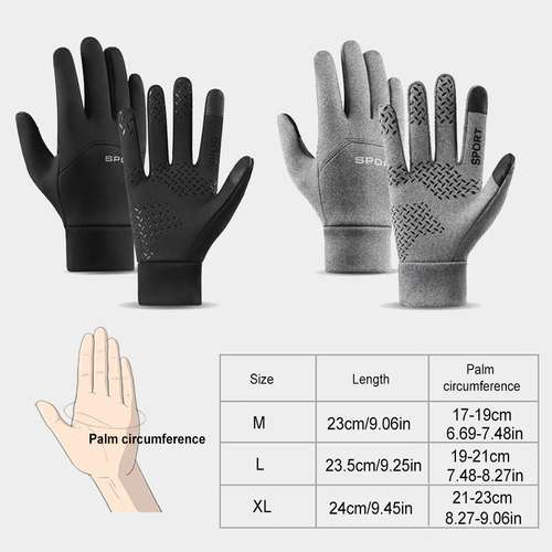 GTUBIKE Winter Warm Cycling Waterproof Gloves, Windproof Touchscreen Driving Ski, Non-slip Motorcycle Gear