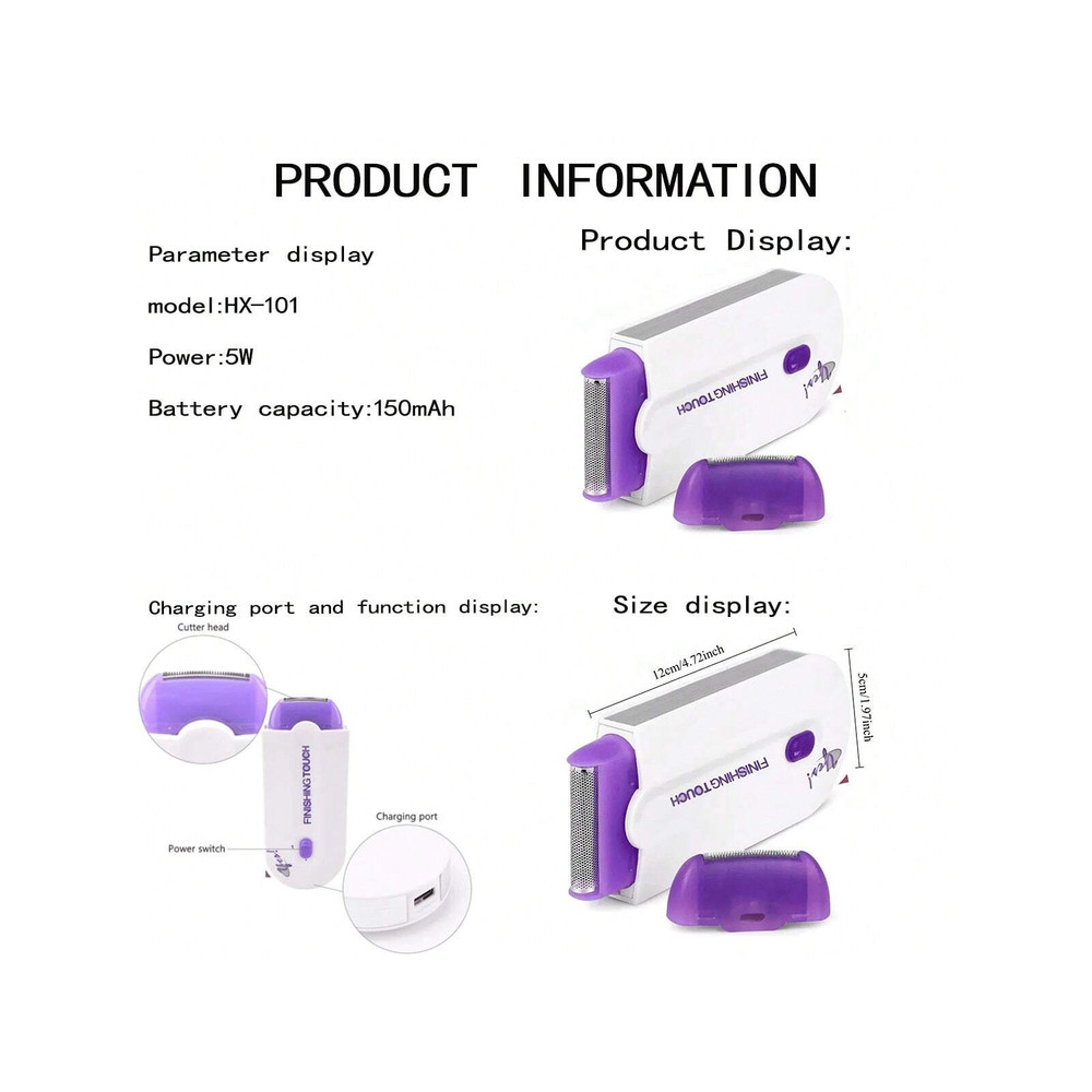 Professional Female Electric Shaver Full Body And Facial Leg Bikini Hair Removal Device Gentle For 3