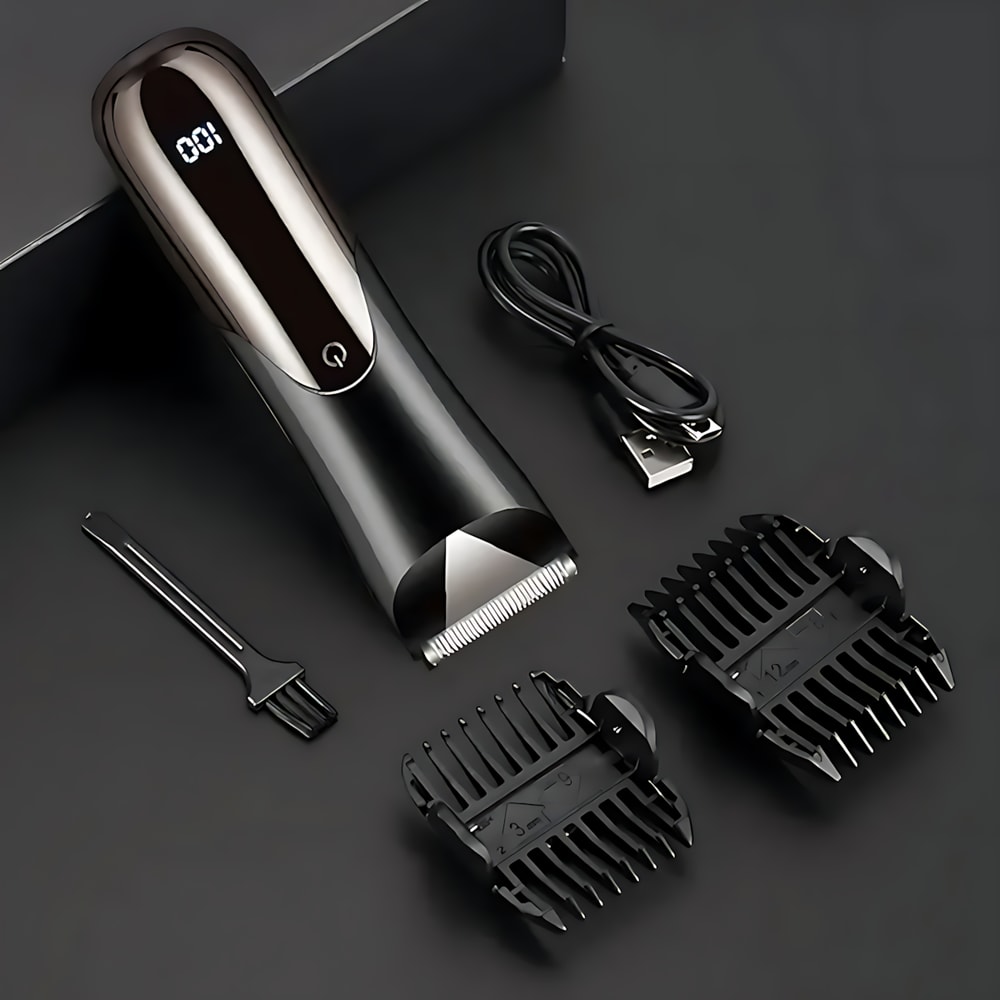 Trimmer Shaver For Man Electric, USB Rechargeable Li-ion Battery Display, Precision Beard, Whisker, Sideburns Razor