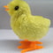 Interactive Clockwork Plush Chicken Pet Cat Toy, Jumping Walking Hopping Wind Up Chick for Kittens
