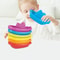 Boat Shaped Stacked Cup Montessori Children Toys, Baby Bath Toys Colorful Stacking Cups Folding Tower Toys Gift