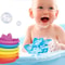 Boat Shaped Stacked Cup Montessori Children Toys, Baby Bath Toys Colorful Stacking Cups Folding Tower Toys Gift