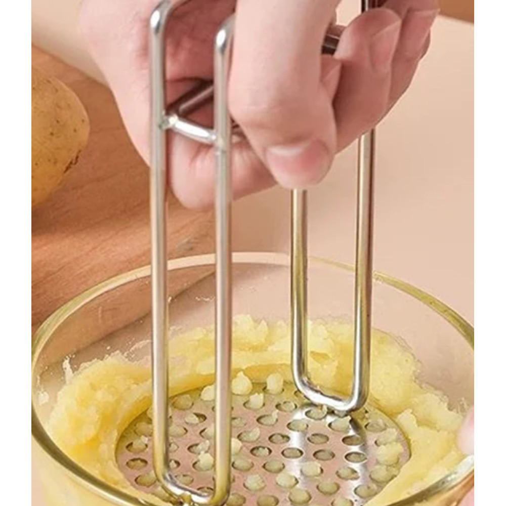 Vegetable Masher Fruit Press Maker Stainless Steel Potato Masher Tool 0