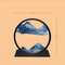Flowing Sand Painting, Hourglass Quicksand Craft, Round Glass Decor
