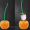 Lovely Lavatory Brush Toilet Cleaning Brush Cherry Shape With Holder Set 7