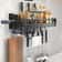Wall-mounted Kitchen Organizer Shelf, Spice Storage Rack, Knife Holder & Seasoning Shelf for Chopsticks, Spoons, Shovel