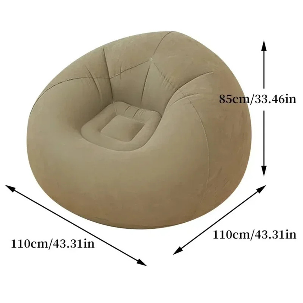 PVC Lounger Seat, Large Lazy Inflatable Sofa Chairs, Bean Bag Sofas, Pouf Puff Couch for Tatami & Living Room
