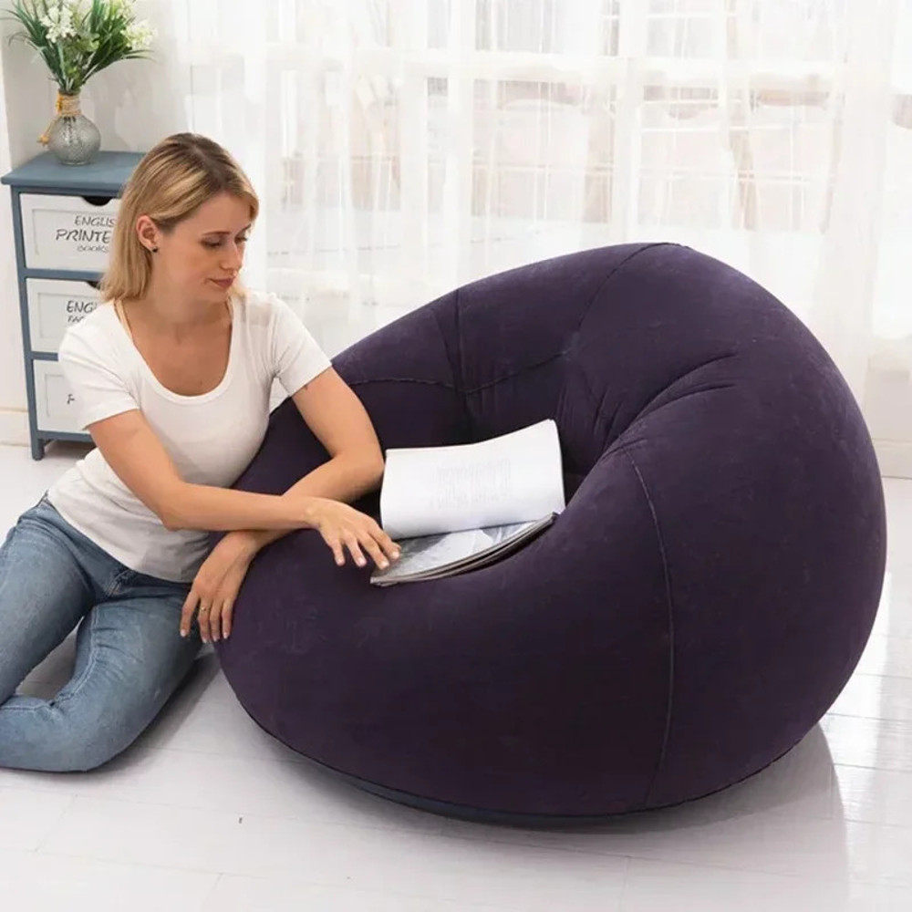 PVC Lounger Seat, Large Lazy Inflatable Sofa Chairs, Bean Bag Sofas, Pouf Puff Couch for Tatami & Living Room