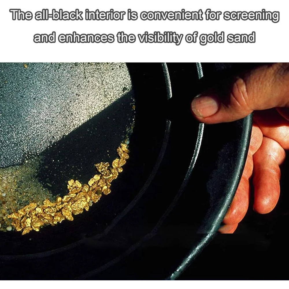 Gold Panning Equipment, Plastic Gold Pan Basin Nugget Mining, River Dredging Prospecting Tool